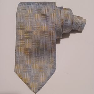LEO Men's Multi-colored Geometric 100% Silk Tie